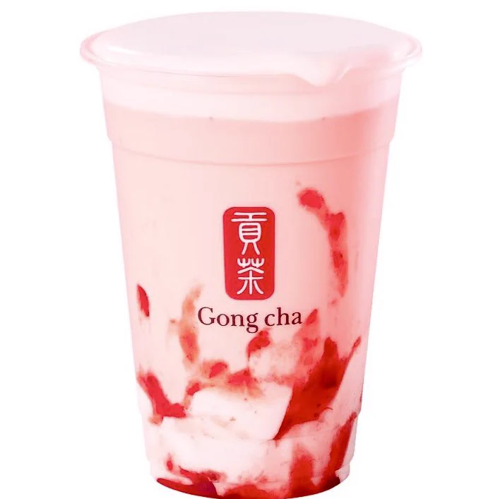 とろぷる食感！？ゴンチャよりいちご杏仁ミルクティー新発売♪