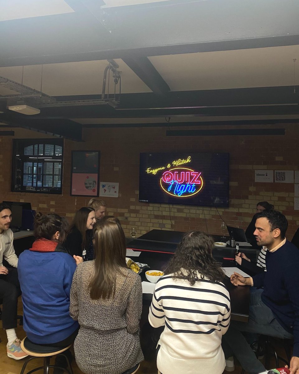 EnzymeComms's tweet image. Last night Enzyme put on their thinking caps and took part in a pub quiz organised by our clever Culture Committee. Team 'Quiztina Aguilera' were crowned champions demonstrating both brains and beauty!
