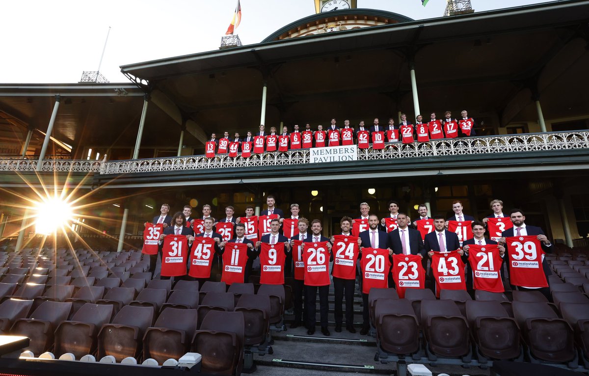 sydneyswans's tweet photo. Your 2023 Sydney Swans 🦢 

📸 @philthy295 

#Bloods https://t.co/jaC2YHsDYF