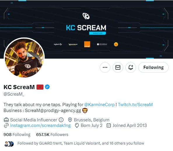 NvmsJr's tweet photo. @ScreaM_ i followed you my man one tap god https://t.co/W4qxbSbMTt