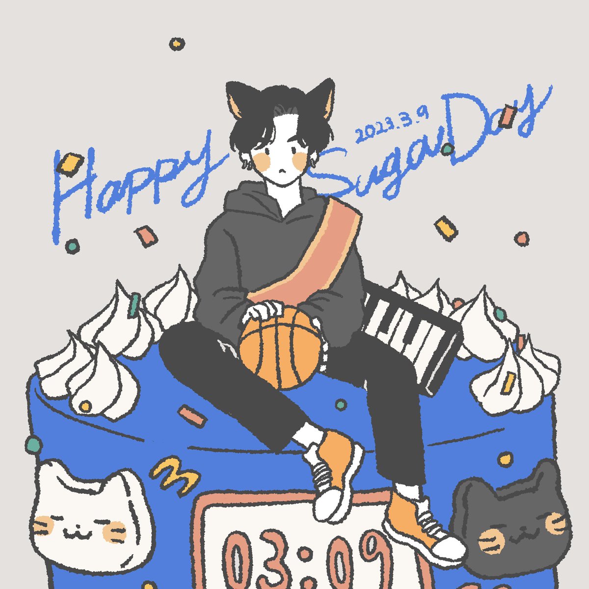 🐱🏀🎂💙 #HAPPYSUGADAY