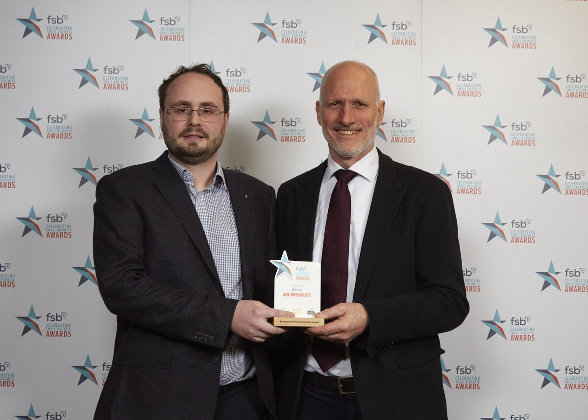 We’re feeling extremely proud to have picked up a Business &amp; Product Innovation award at the <a href="/fsb_scotland/">FSB Scotland</a> Awards.This is in recognition of WellScreen and our digital twin work. Big thanks to clients, partners, staff and engineers for making this happen.
asmosley.com/featured/as-mo…