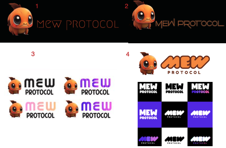 mewprotocol's tweet photo. Choose a design that you think best fits Mew Protocol https://t.co/K9PIDcR3KN