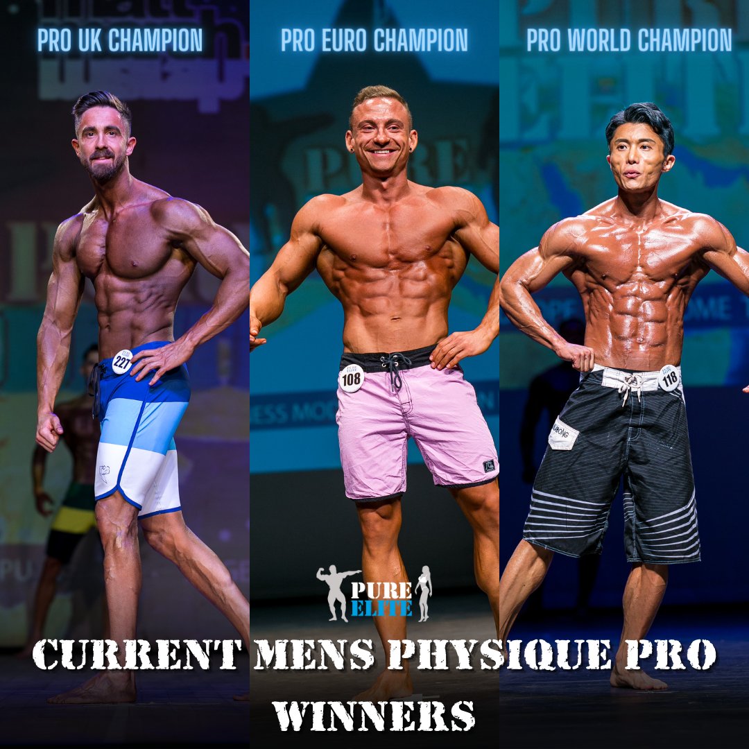 PureEliteComp's tweet photo. Our current Pro Mens Physique Champions of 2022!🏆️⁠
⁠
UK Champion - @johntamastraining
European Champion - @chris1kirsten
World Champion - @golf_trainer_henry
⁠
⁠
📸 - @matt__marsh⁠
⁠
#pureelite #pureelitepro #pureelite23⁠ https://t.co/09k6WZjKqZ
