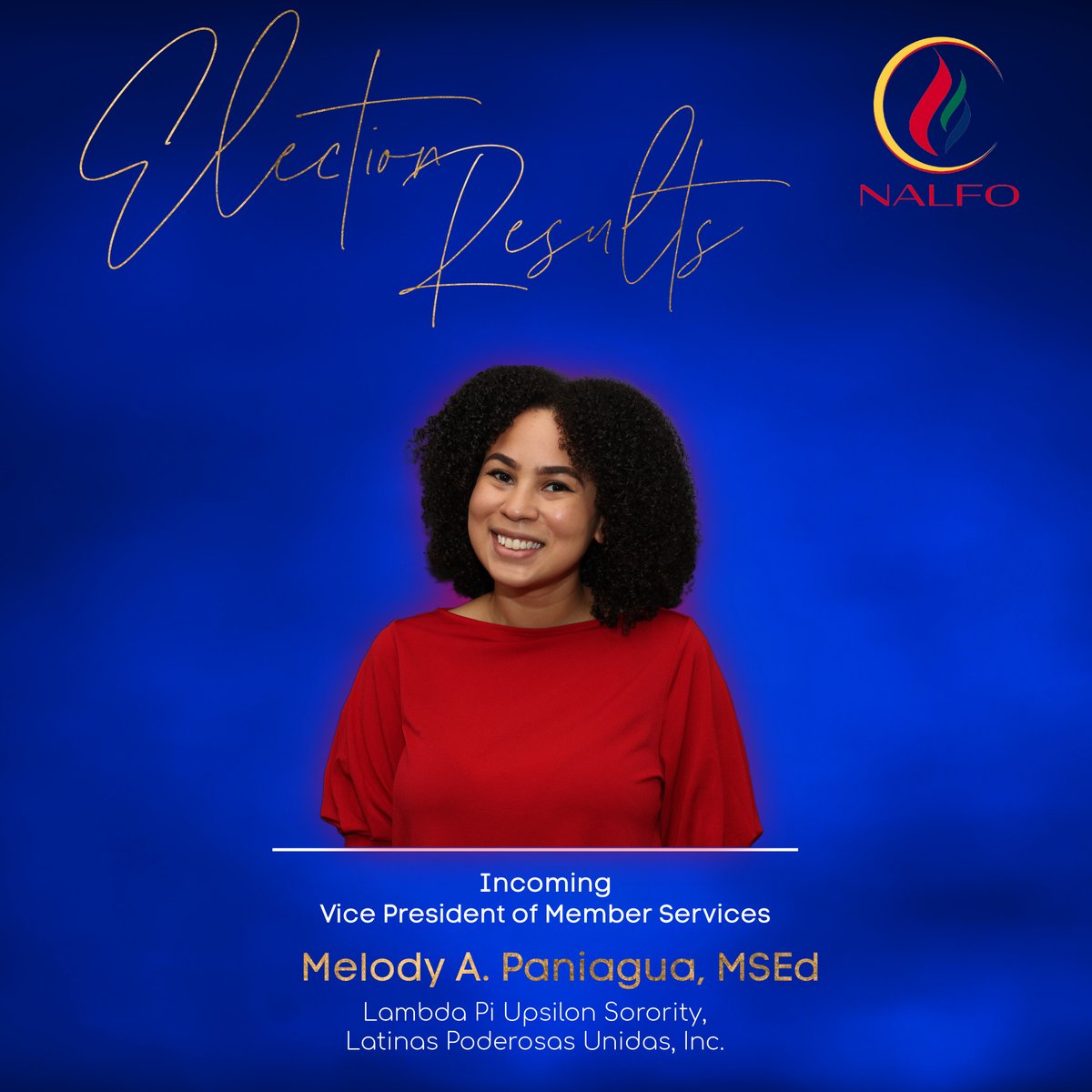 Announcing NALFO's newly elected officer of the Executive Board for 2023-2025 🥁 🥁 🥁
Please extend a warm welcome to Melody Paniagua as she joins the NALFO board as the new VP of Member Services! 👏 👏 👏