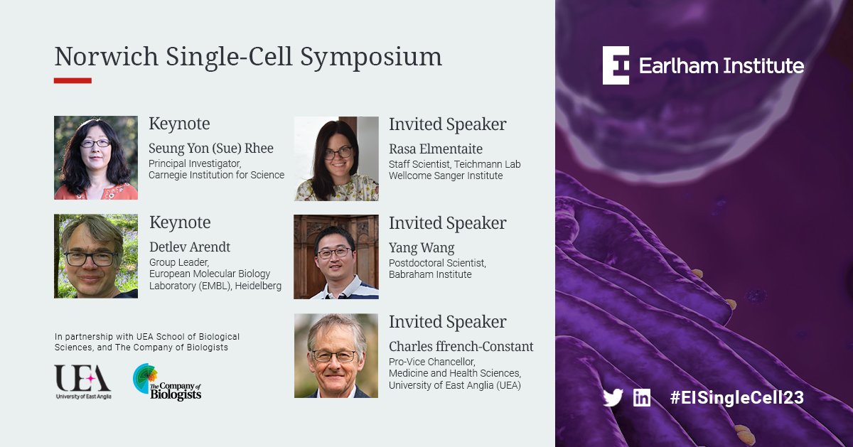 Earlham Institute (@earlhaminst) on Twitter photo Join us for #EISingleCell23 in May where we'll hear from <a href="/SueRhee2/">RheeLab</a>, <a href="/wormduty/">Arendt Lab</a>, <a href="/yang__wang/">Yang Wang</a>, Charles ffrench-Constant (<a href="/UeaMed/">MED UEA</a>) and <a href="/elmentaite/">Rasa Elmentaite</a>.
📍 Earlham Institute, Norwich, UK
🗓️ Register by 16 April 2023
➡ okt.to/gVTXko
@biouea <a href="/Co_Biologists/">The Company of Biologists</a> <a href="/NorwichResearch/">Norwich Research Park</a> Join us for #EISingleCell23 in May where we'll hear from <a href="/SueRhee2/">RheeLab</a>, <a href="/wormduty/">Arendt Lab</a>, <a href="/yang__wang/">Yang Wang</a>, Charles ffrench-Constant (<a href="/UeaMed/">MED UEA</a>) and <a href="/elmentaite/">Rasa Elmentaite</a>.
📍 Earlham Institute, Norwich, UK
🗓️ Register by 16 April 2023
➡ okt.to/gVTXko
@biouea <a href="/Co_Biologists/">The Company of Biologists</a> <a href="/NorwichResearch/">Norwich Research Park</a>