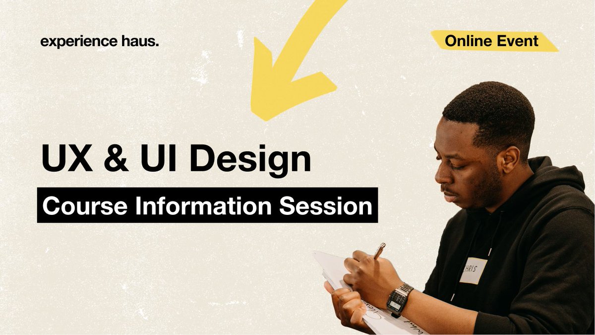 Come along to our free information session to find out more about our Online UX &amp; UI Design course.

🕑 Tuesday 14th March, 1:00 pm - 1:30 pm (London)

📍Online

experiencehaus.com/course/2023-03…