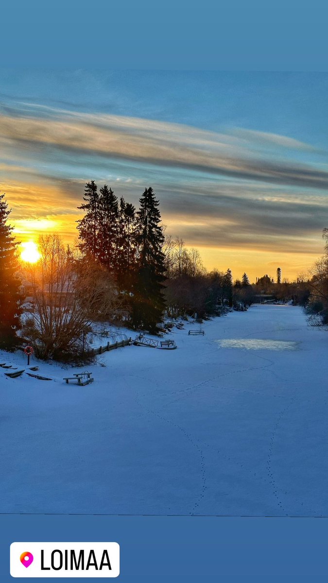#Auringonnousu #talvi #Loimijoki #Loimaa 🌅