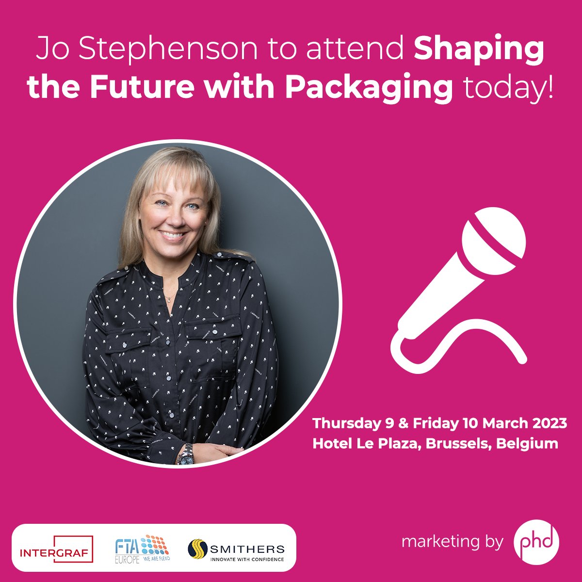 Today's the day - our Managing Director at PHD, Jo Stephenson, will moderate Shaping the Future with Packaging! 🎤

Read more about the event here: intergraf.eu/events/shaping…

#PrintingIndustry #PackagingIndustry #Event #FlexoPrinting #PHDMarketing #B2BMarketing