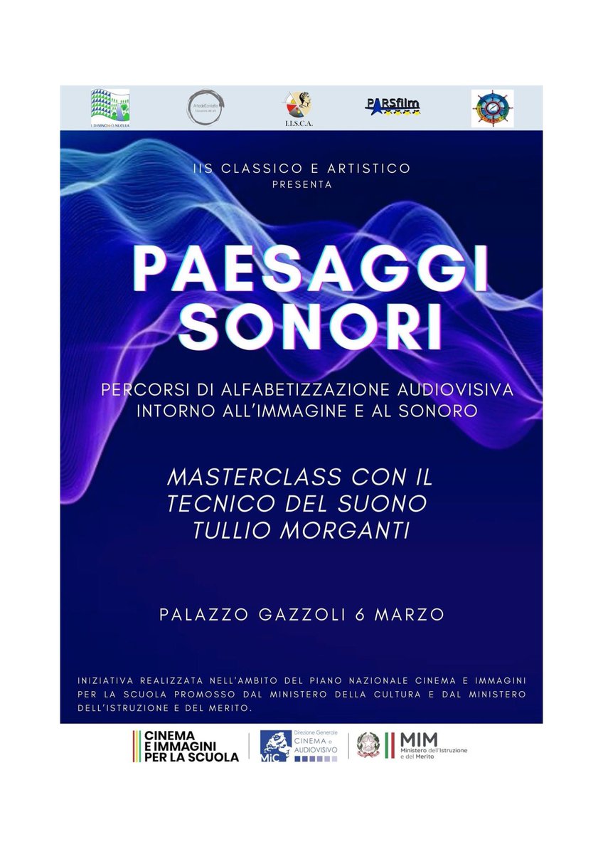 ArtedelContatto's tweet photo. Continuano gli eventi  del progetto dal titolo "PAESAGGI SONORI" selezionato a valere sul Piano Nazionale di Educazione all'immagine promosso dal Ministero della Cultura e dal Ministero dell'Istruzione e del Merito, realizzato dall'I.I.S. Classico e Artistico di Terni. https://t.co/0DfYi6Z5tZ