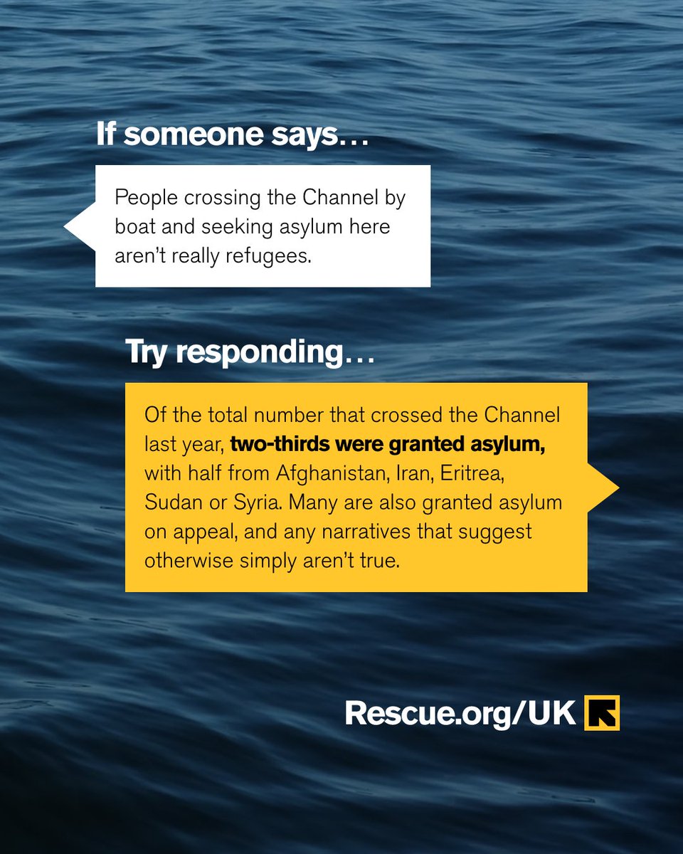 RESCUE_UK's tweet photo. How to talk to friends and family about the UK government's Illegal Migration Bill.

A guide to having constructive conversations about the Prime Minister's plans to "stop small boats" crossing the Channel.⬇️ 

#RefugeesWelcome https://t.co/HNfmVv77Ew