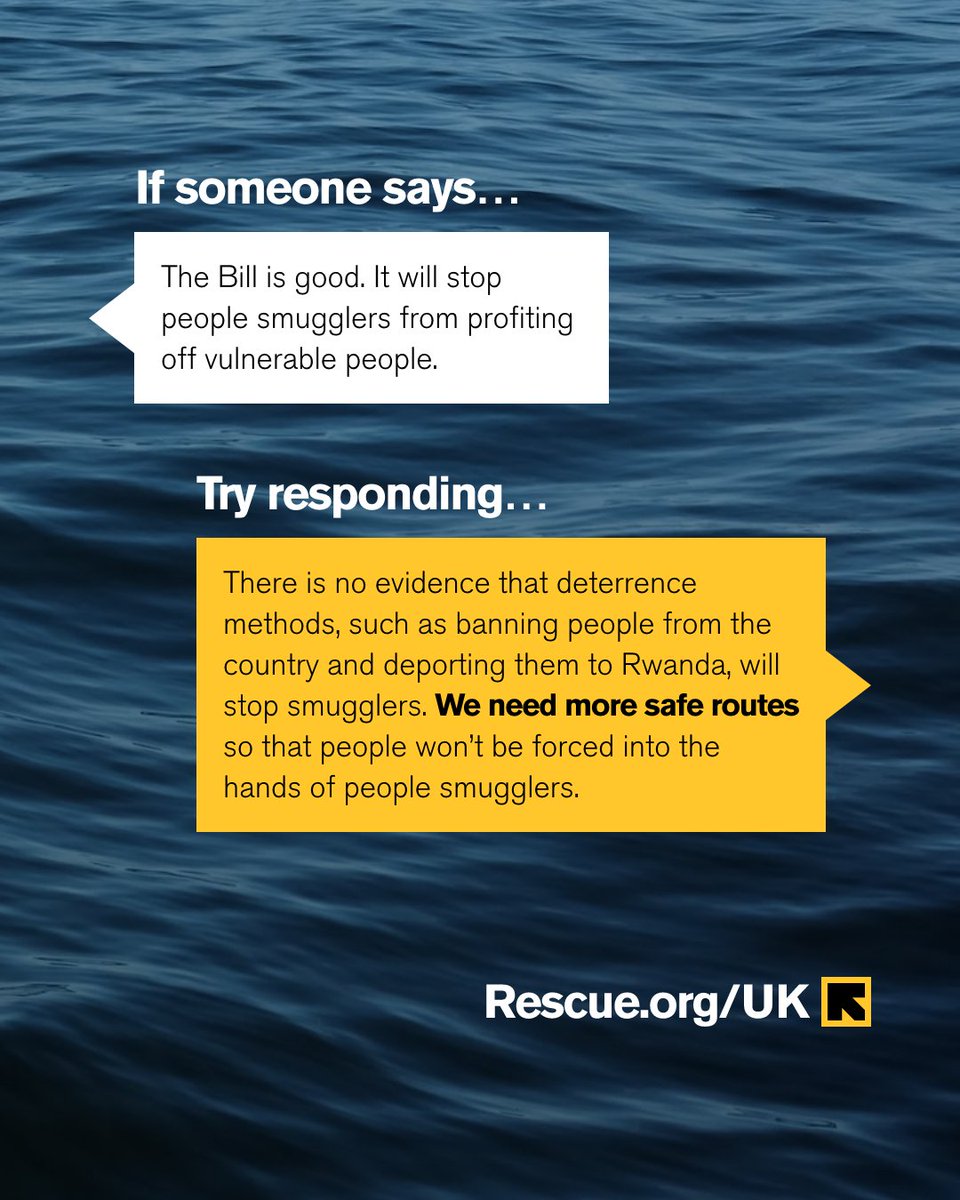 RESCUE_UK's tweet photo. How to talk to friends and family about the UK government's Illegal Migration Bill.

A guide to having constructive conversations about the Prime Minister's plans to "stop small boats" crossing the Channel.⬇️ 

#RefugeesWelcome https://t.co/HNfmVv77Ew