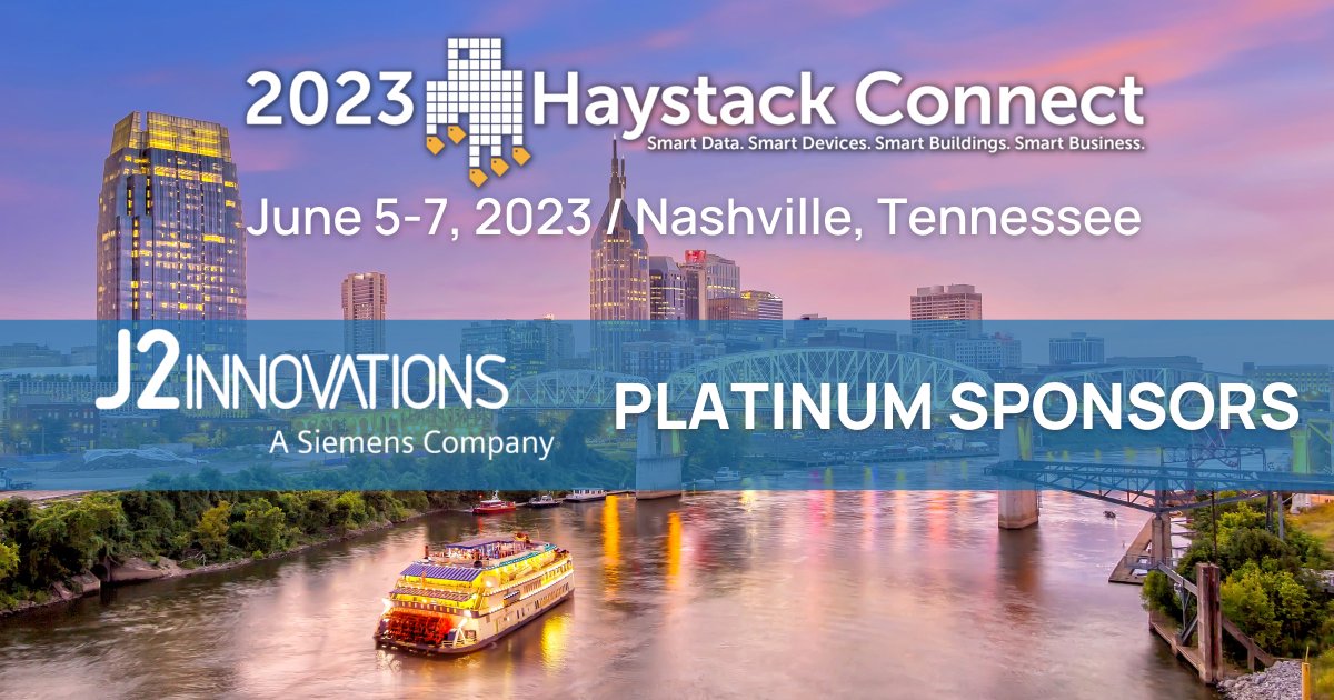 J2Innovations's tweet image. As founding members of #ProjectHaystack we are always happy to support such an important convening of likeminded individuals in the industry. @haystackconnect is June 5-7 and Early Bird Registration is open until March 20. Register at hubs.ly/Q01FV9l30 @haystackTagging