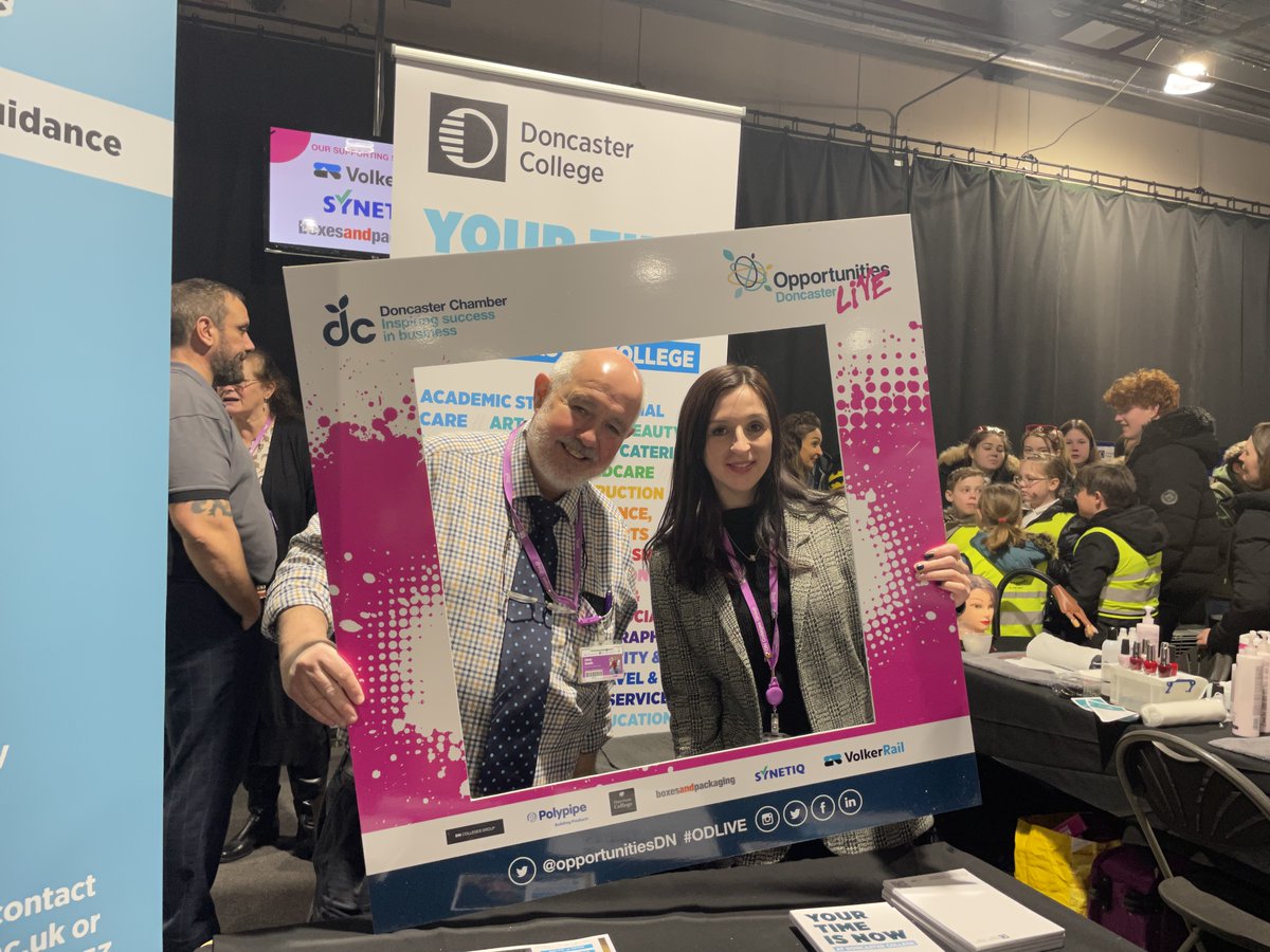 DonnyCollege's tweet photo. Our Staff and Students are at #ODLive today talking to prospective students about the #opportunities available at Doncaster College! If you're there, pop along and say 'Hi'! 👋
@OpportunitiesDN https://t.co/rykOgsY5E2