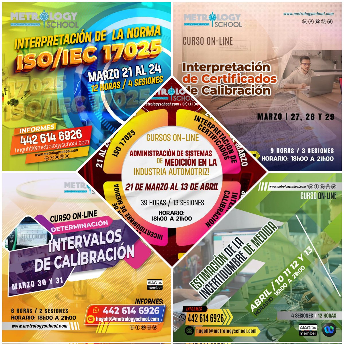 MetrologySchool's tweet photo. ⏳Duración 39 horas
📅 Fecha de inicio: 21 de Marzo
📆 Fecha de terminación: 13 de abril
👩‍💻Modalidad: Virtual en vivo (On-line)
👨‍💻Plataforma: Webex

Incluye:
📖Manual del curso
📜Constancia de participación

Precio: $6318.00 por persona https://t.co/QHGKY6Z3FY
