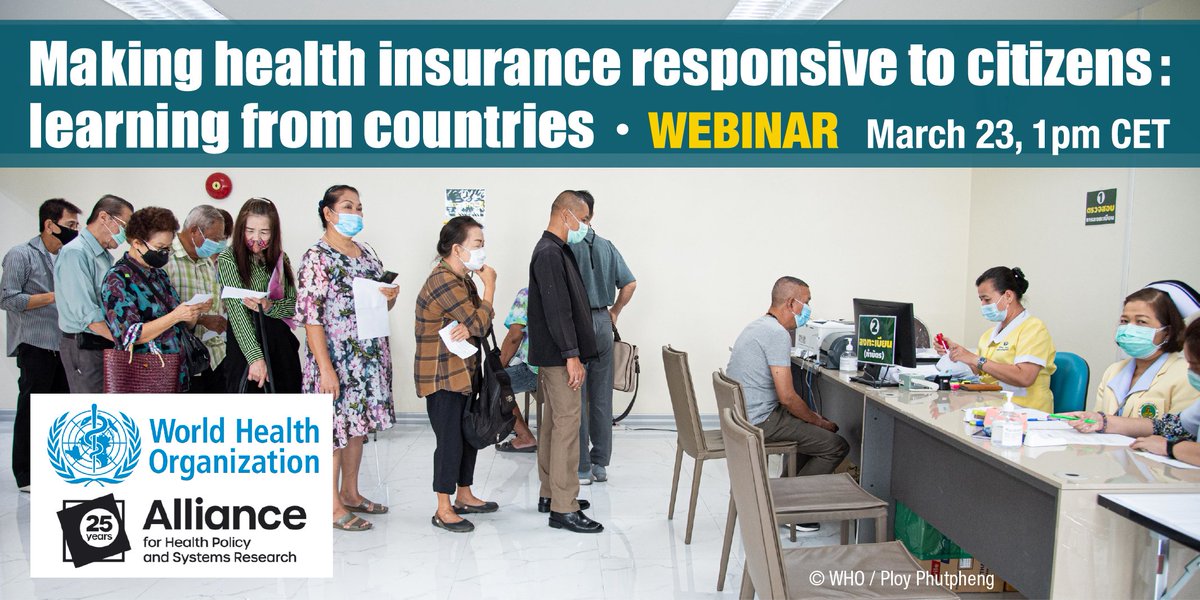 More than 350 registered already to the <a href="/who/">World Health Organization (WHO)</a> HGF webinar on #healthinsurance (Thursday, March the 23rd, 1pm CET). Will you?

Info &amp; registration 👉 bit.ly/webinar_230323…

#UHC #webinar