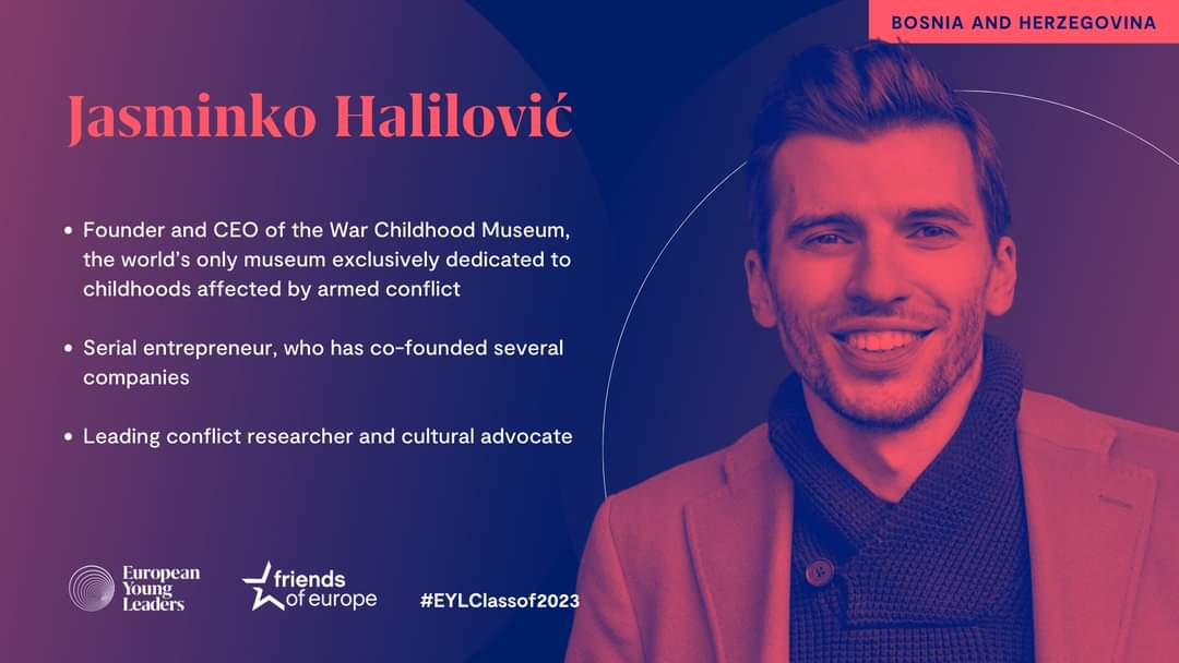 We are happy to share that the WCM’s Founder & CEO, Jasminko Halilović, has been selected as the European Young Leader 2023, #EYL40! 
Brussels-based think tank @FriendsofEurope selects leaders in their fields under the age of 40. In addition to @hjasminko, 1/2