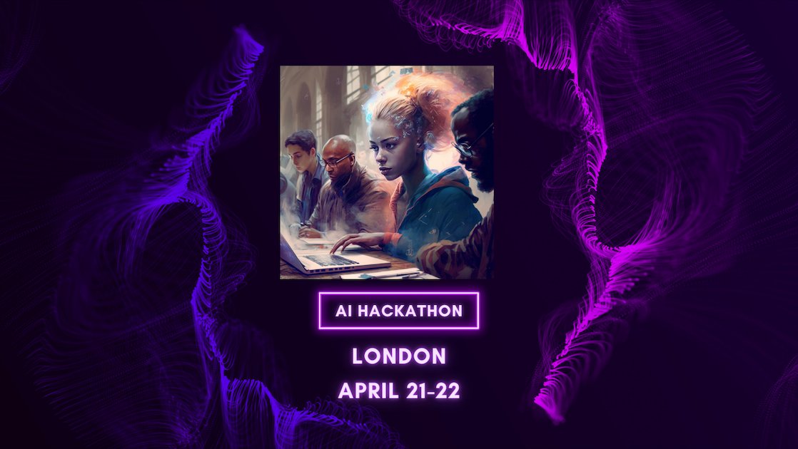 London’s Generative AI Hackathon taking place on April 21-22nd and you’re invited! We’re looking for people from all backgrounds and levels of expertise to build new projects using generative AI tools in 24h. Could this be you? 

Apply here: londonhackathon.typeform.com/AIHackathon