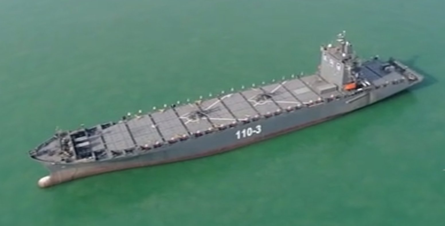 Aᴍɪʀ on Twitter: "Shahid Mahdavi, originally a container ship, now converted to a warship. Interesting: Has retained original deck for mounting shipping containers. Indicates this will be a multi-mission ship, with different