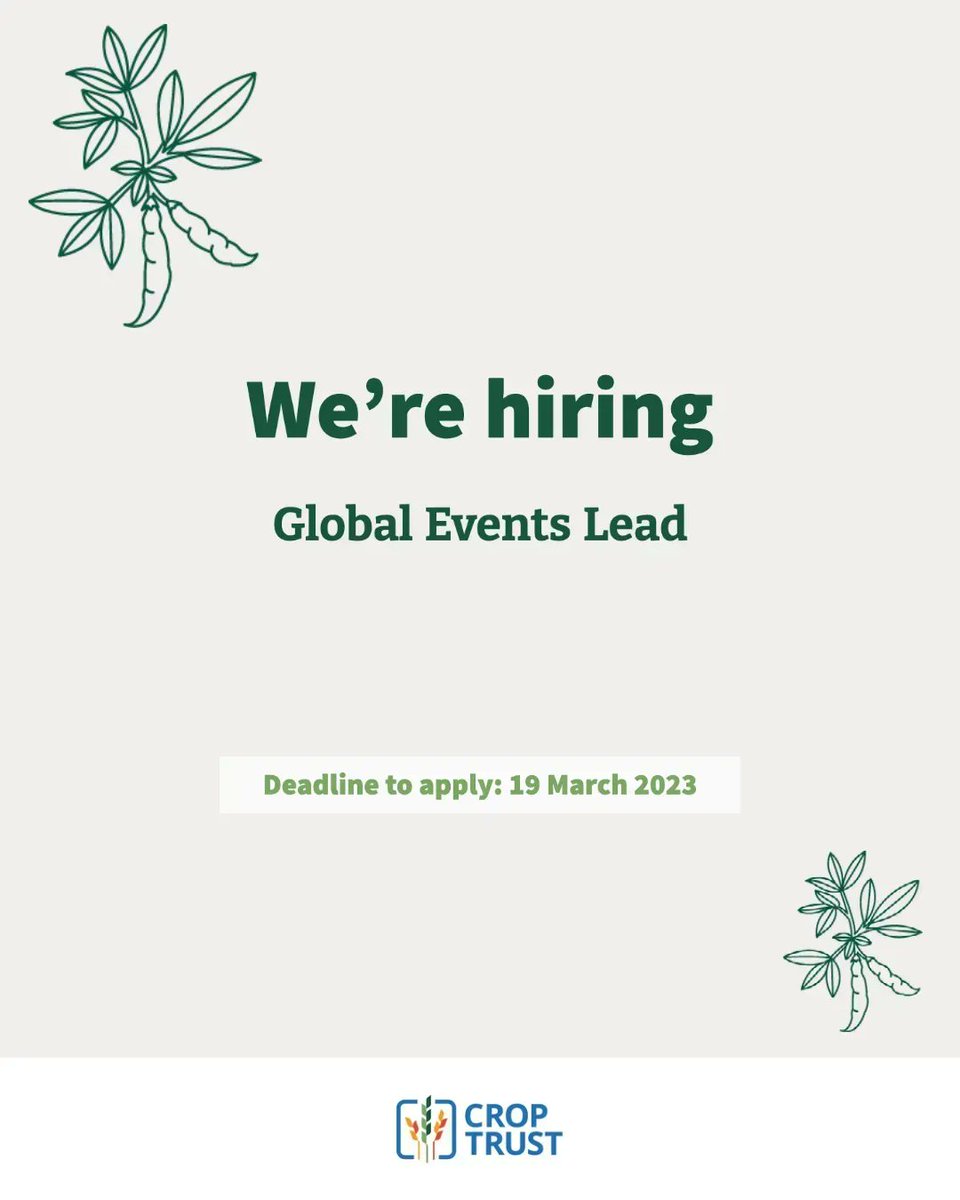 CropTrust's tweet photo. We are looking for an outstanding candidate for the position of Global Events Lead, who will be the organization’s lead for all external-facing events (in-person and digital). 

Learn more &amp; apply ➡️ https://t.co/Kc0BAcmeXD https://t.co/vBEGuoqtGq