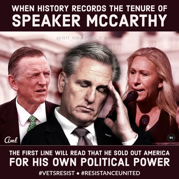 Kevin McCarthy only gave all of the #jan6tapes to Tucker Carlson and not a reputable news outlet.
He doesn't deserve the Speakership and he should be removed.
#DemVoice1 #ProudBlue