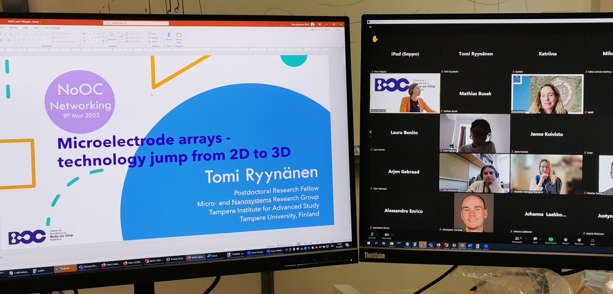 tomiryynanen's tweet image. Had today a presentation in Nordic Organ-on-Chip Network event about my 3D #microelectrodearray
research. Managed to include #Superman and #PinkPanther to my presentation😄
@coeboc @TampereUni
#TampereIAS
#Muumi3DMEA