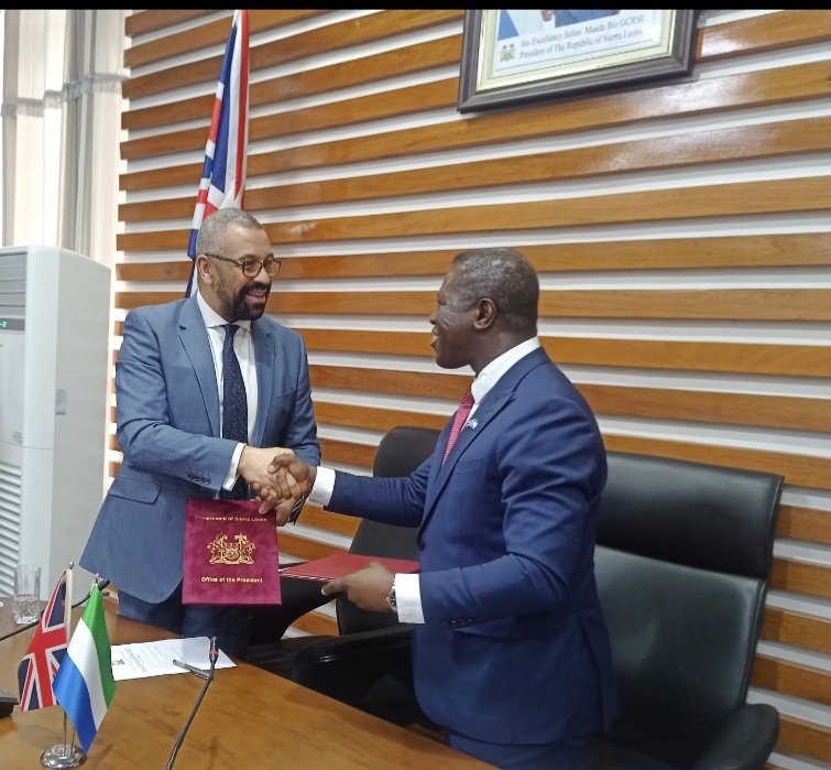 Today, in Freetown, I am delighted &amp; proud to host the UK Foreign Secretary, Rt Hon James Cleverly MP, a 'Son of the Soil' of Sierra Leone. We signed an historic MoU on Trade &amp; Investment to attract more private sector investment opportunities in Sierra Leone
<a href="/PresidentBio/">Barram</a>