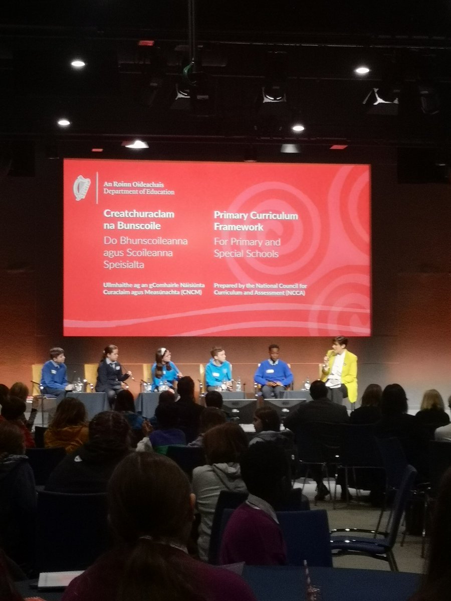 Fantastic discussion between the panel members of children and <a href="/NormaFoleyTD1/">Norma Foley T.D</a> today at the launch of the first primary school curriculum framework in Ireland. Long may this inclusive and child centered approach continue as this curriculum framework develops.
