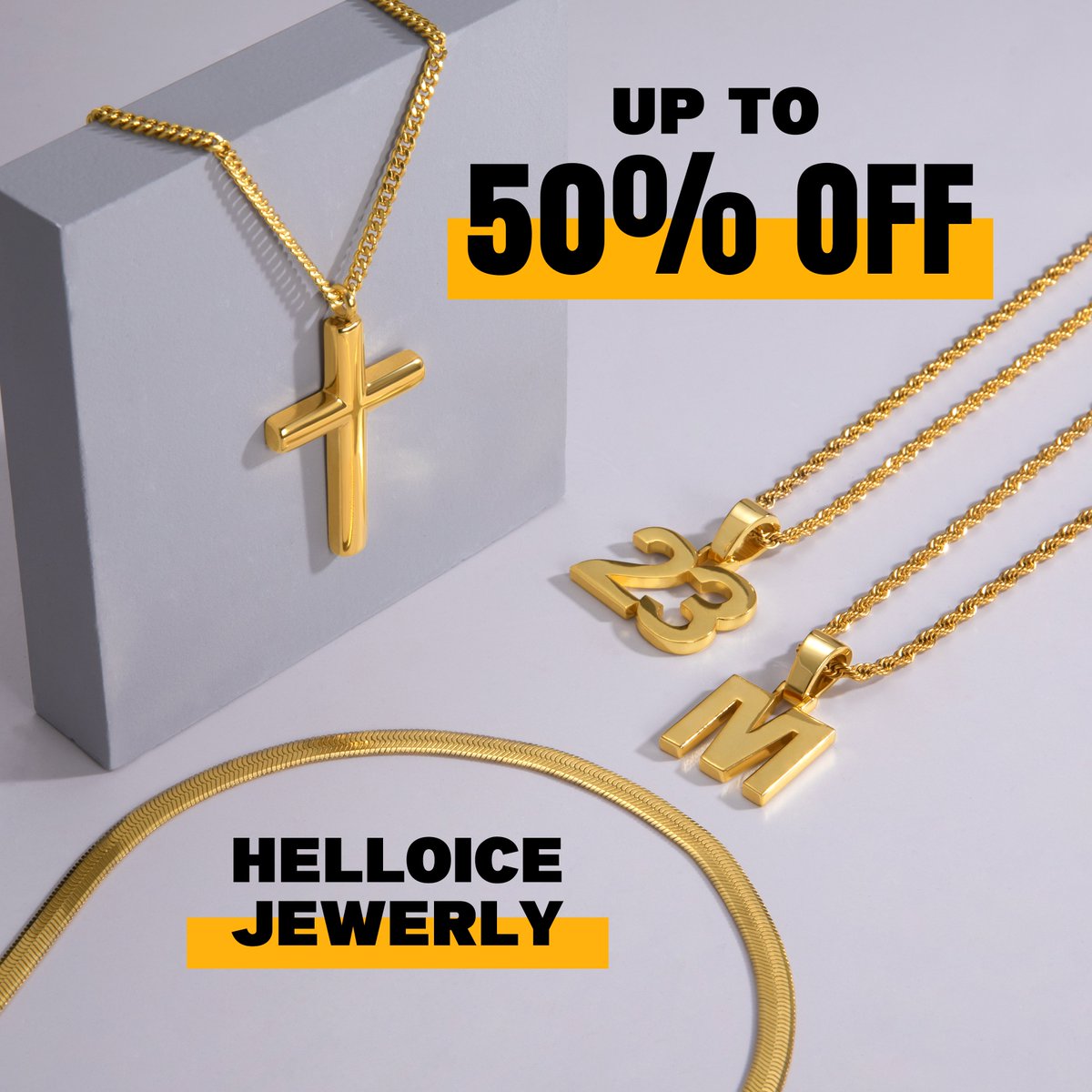 Stainless steel from Helloice jewelry!