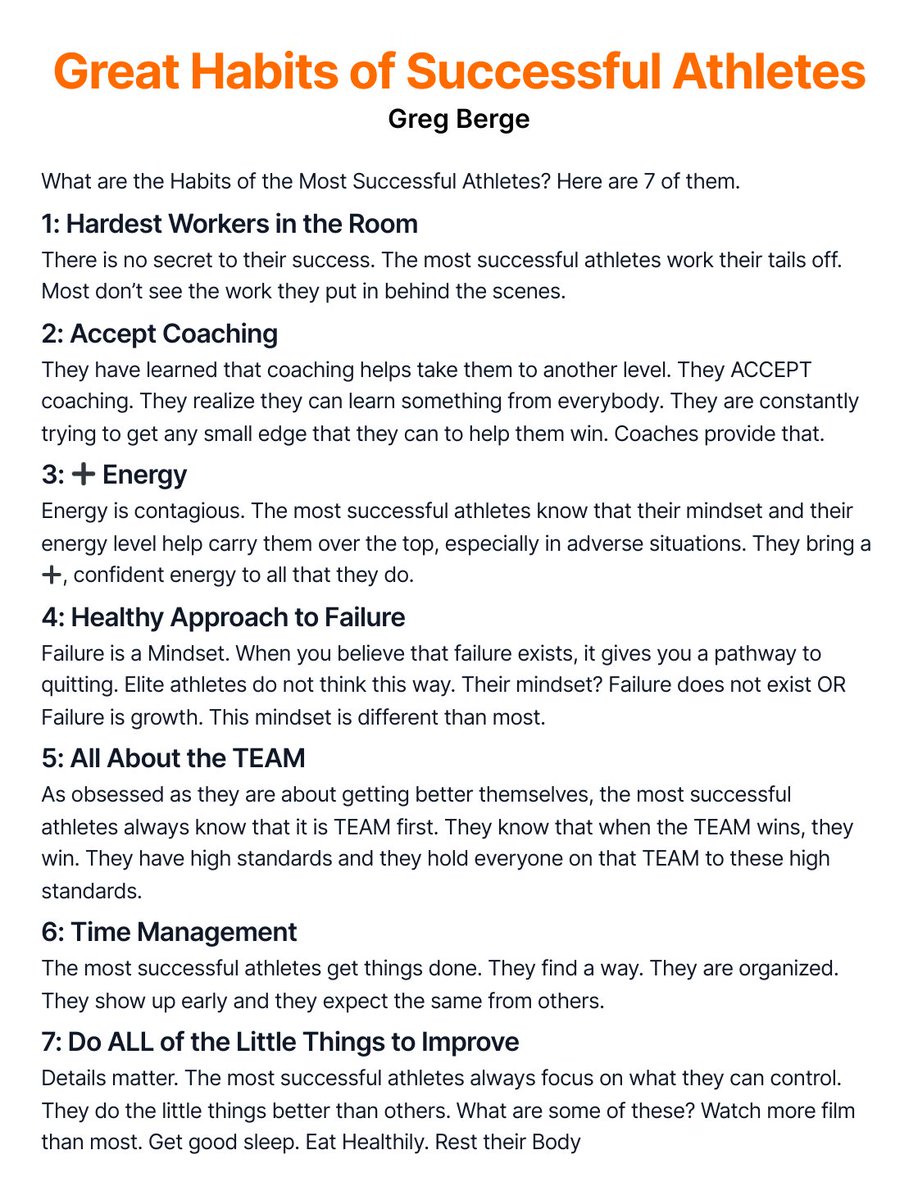 What are the Habits of the Most Successful Athletes? Here are 7 of them.
