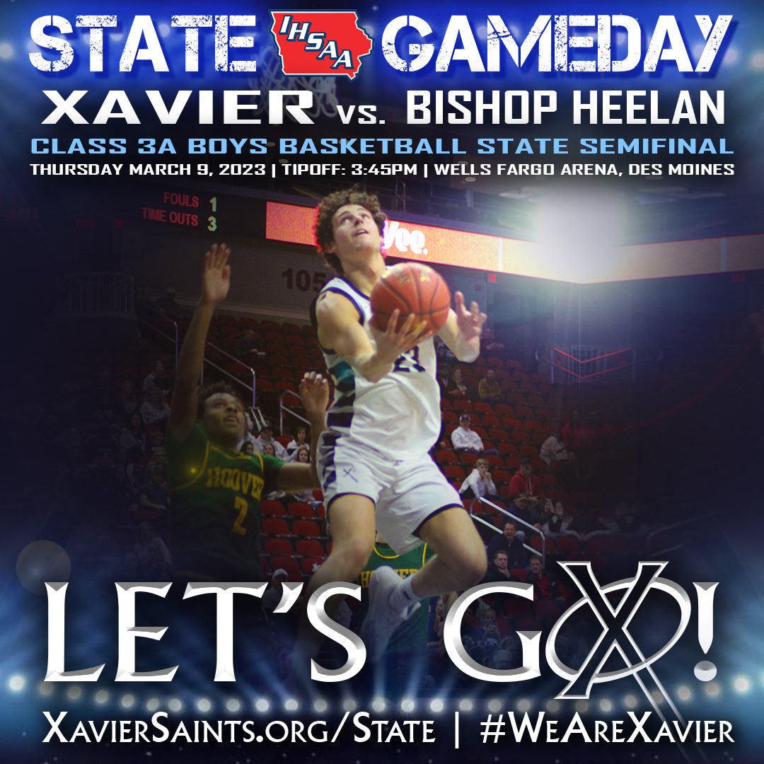STATE GAMEDAY! Ticket and livestream info can be found at xaviersaints.org/state. #WeAreXavier