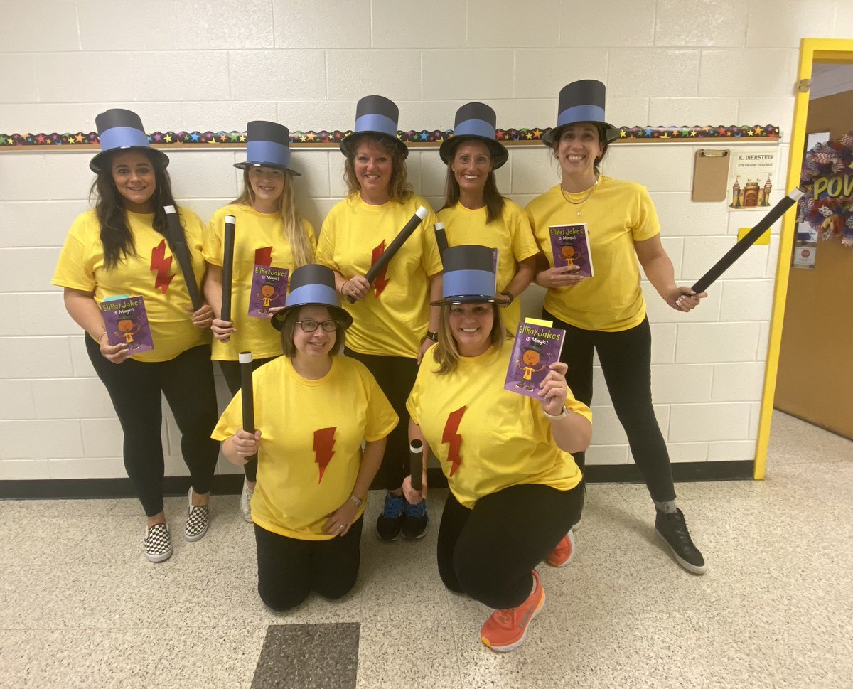 It’s Book Character Day and our 5th grade team dress up as EllRay Jakes. 🪄
<a href="/vbschools/">VBSchools</a> <a href="/NewCastleES_VB/">New Castle ES</a> <a href="/vblit4kids/">VB Lit Connections</a>