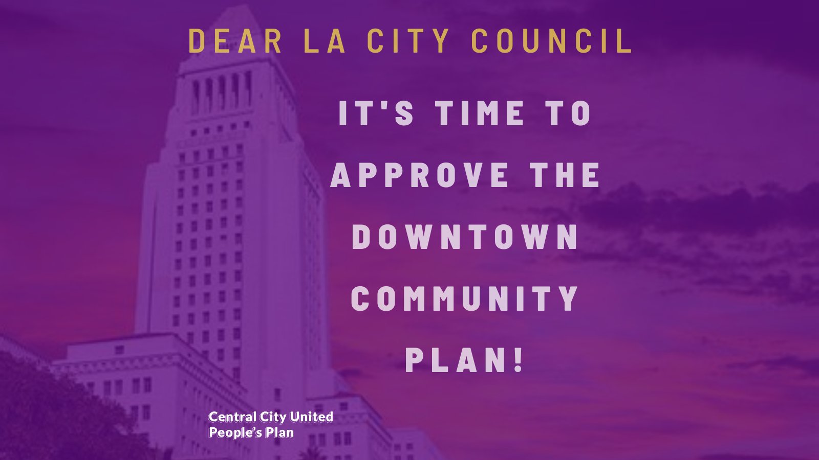 CentralCityUnited on Twitter "Central City United calls on the LA City