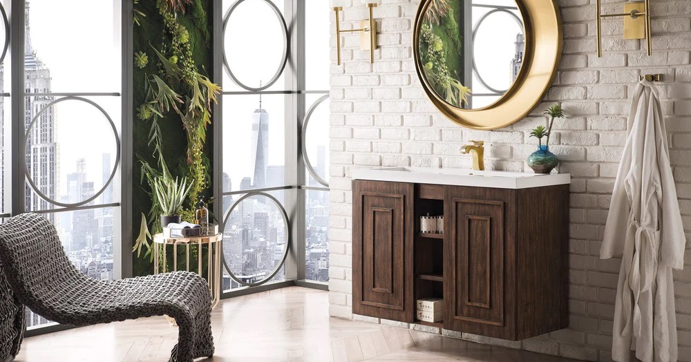 HomeThangs's tweet image. Fighting bathroom clutter can feel like an uphill battle - especially if you're messy by nature. But "clean more" isn't the only answer. This #tbt, check out our updated guide how a spa vanity can offer a no-effort way to tidy up your space: bit.ly/3J41aGq