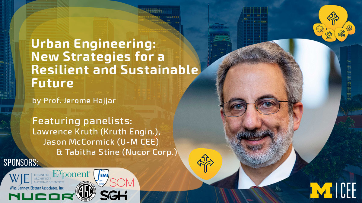 U-M CEE (@um_cee) on Twitter photo Register for tomorrow's U-M CEE Building the Future Lecture, “Urban Engineering: New Strategies for a Resilient and Sustainable Future,” featuring Northeastern University’s Jerome Hajjar, <a href="/CEE_NEU/">Northeastern Civil and Environmental Engineering</a>, from 2:30 to 3:30 p.m. ET. Get link: umich.zoom.us/webinar/regist…
#Adaptation Register for tomorrow's U-M CEE Building the Future Lecture, “Urban Engineering: New Strategies for a Resilient and Sustainable Future,” featuring Northeastern University’s Jerome Hajjar, <a href="/CEE_NEU/">Northeastern Civil and Environmental Engineering</a>, from 2:30 to 3:30 p.m. ET. Get link: umich.zoom.us/webinar/regist…
#Adaptation