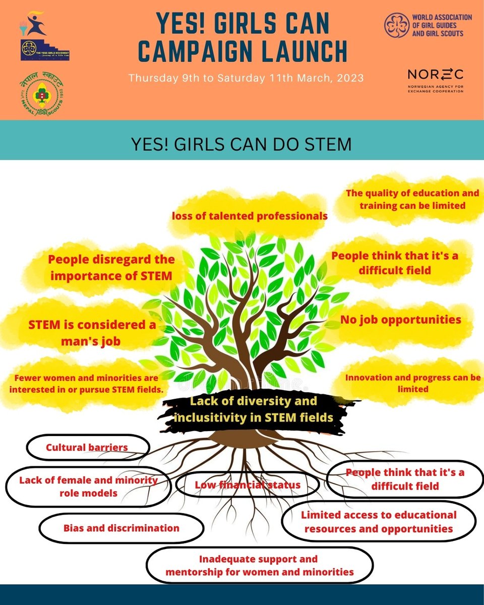 According to the online survey we did about STEM and the two different sessions that have been conducted with the students regarding STEM, the responses can be shown from the below problem tree.
<a href="/YessMovement/">The YESS Girls' Movement - WAGGGS</a>
<a href="/wagggsworld/">World Association of Girl Guides and Girl Scouts</a>
@Norecno
<a href="/WAGGGSAsiaPac/">Asia Pacific Region WAGGGS</a> 
<a href="/africa_region/">Africa Region</a>
#yessgirlsmovement