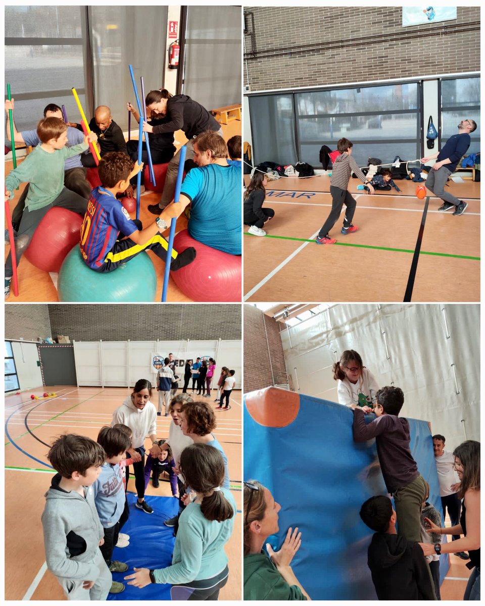 Familiars de la classe del cinema han pogut compartir una sessió de Formigues Cooperatives resolent conjuntament reptes físics cooperatius. Una gran experiència♥️
