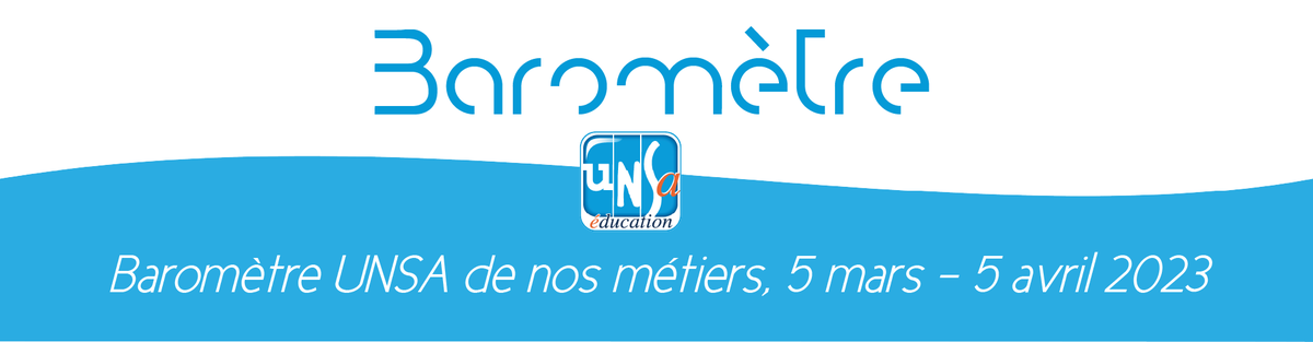 UNSA_Education's tweet photo. On n'oublie pas de répondre au #barometre #UnsaEduc en cette fin de journée !
➡️ https://t.co/eztyDQ6PG6 https://t.co/xVcI5NOmpR