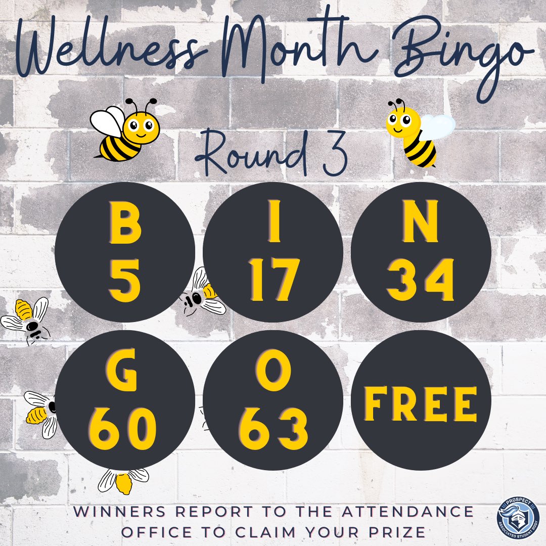 ProspectASB's tweet image. Round 3 BINGO numbers!  Check your card to see if you’ve won!