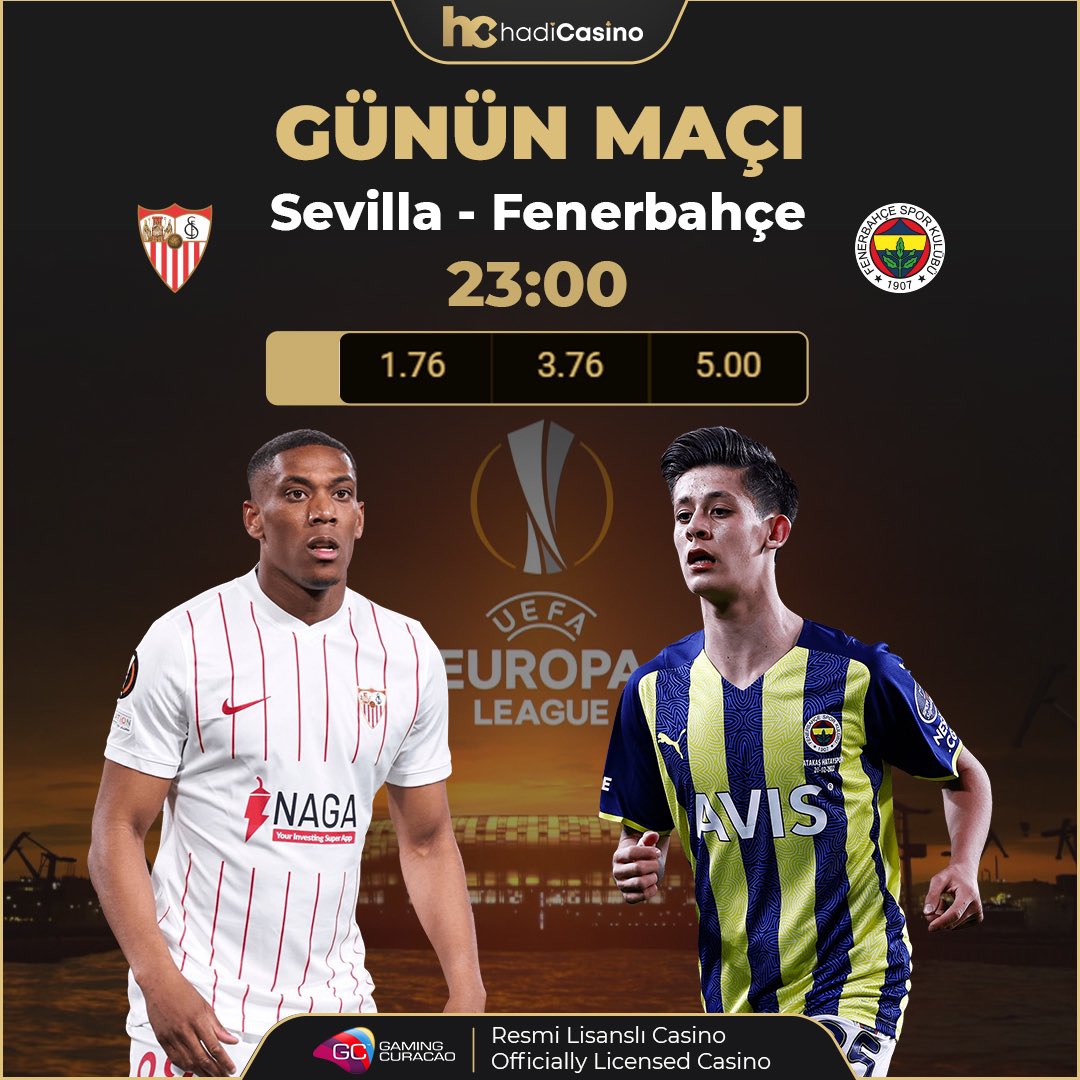 Sevilla 🆚 Fenerbahçe 

Hep beraber Tek yürek Fenerbahçe!
Bahis oynarken duygusal olmayın 😅
Yüksek Oranlarla tahminin kazandırsın

Adres: bit.ly/hadikazanmaya