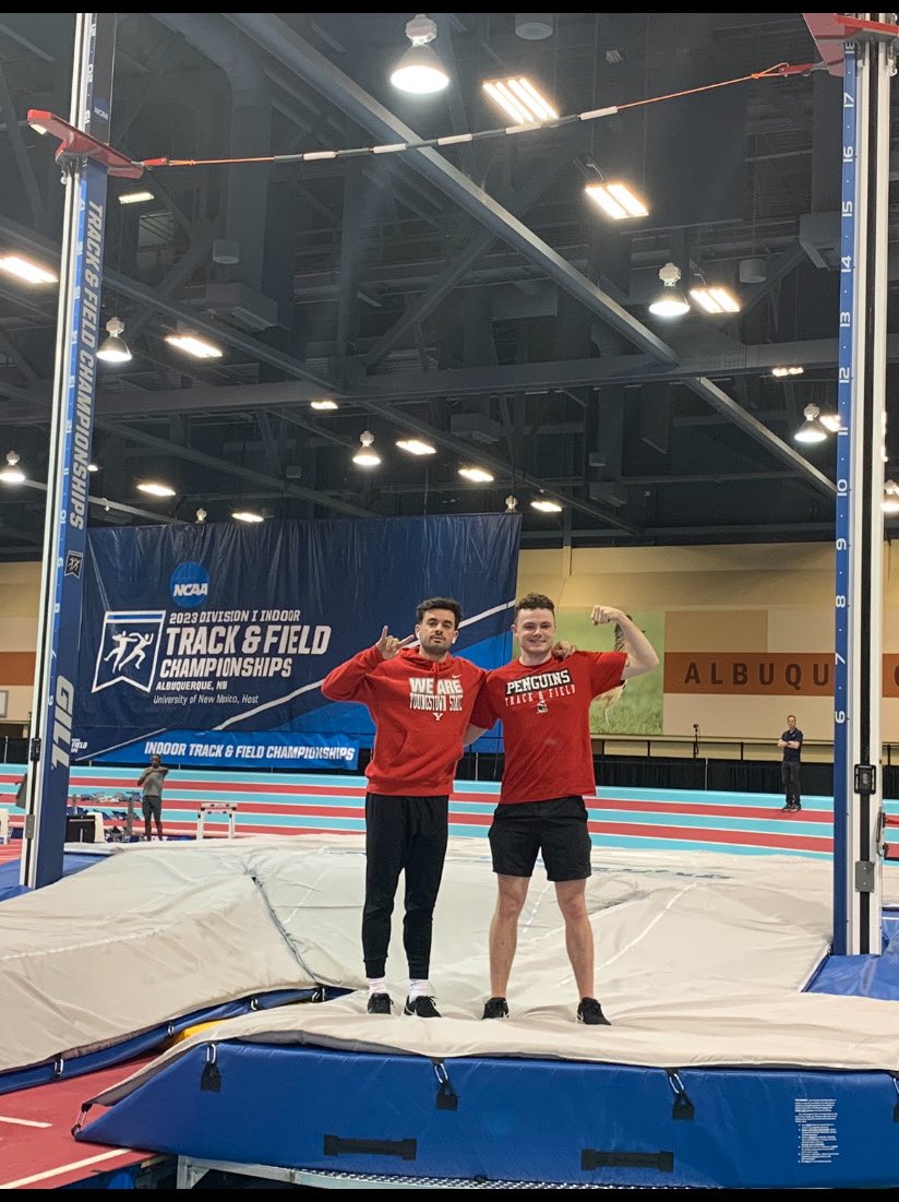 YSUCoachGorby's tweet image. YSU &amp;amp; Horizon League 2023 Track &amp;amp; Field NCAA Division I Indoor National Qualifiers Wyatt Lefker (SR) &amp;amp; Dorian Chaigneau (JR) both school record (5.52m/18’1’25”) prepping to Fly with the🤘in Albuquerque,NM at the NCAA Indoor Track &amp;amp; Field Championships this Friday, March 11 🏟️🐧🔥