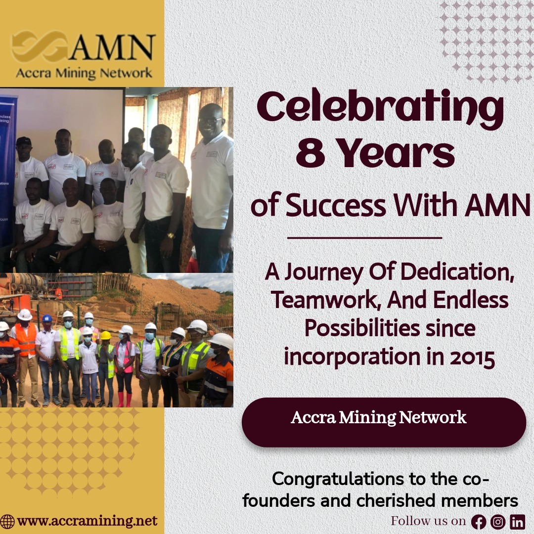 AccraMiningNet's tweet image. From 2012 our members have been our pride and anchor. Celebrate with us