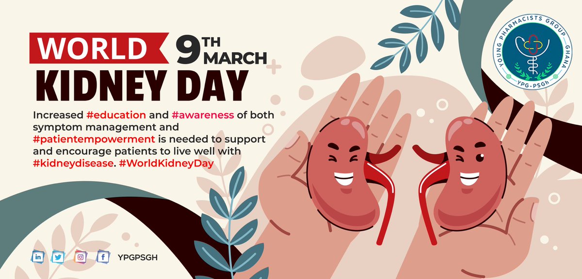 ypgpsgh's tweet photo. The theme for this year’s World Kidney Day celebration, as declared by the World Kidney Day Joint Steering Committee, is “Kidney Health for All – Preparing for the unexpected, supporting the vulnerable!” https://t.co/uErhrBkXfb