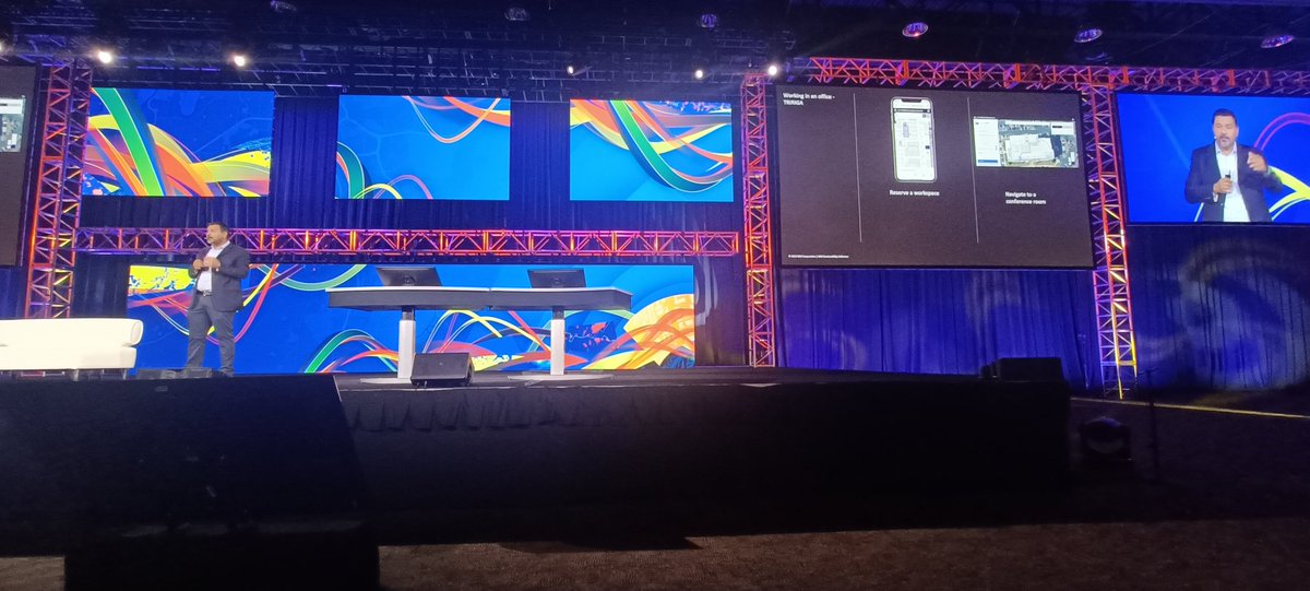 TRIRIGA Indoor Maps from <a href="/IBM/">IBM</a> using <a href="/Esri/">Esri</a> technology shown on stage at the #esridevsummit Customer Stories Keynote