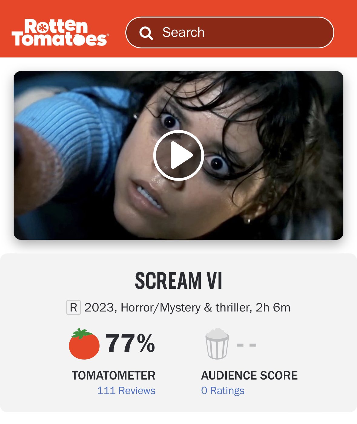 Scream 6 Rotten Tomatoes score: Rating, reviews for latest Scream movie -  DraftKings Network