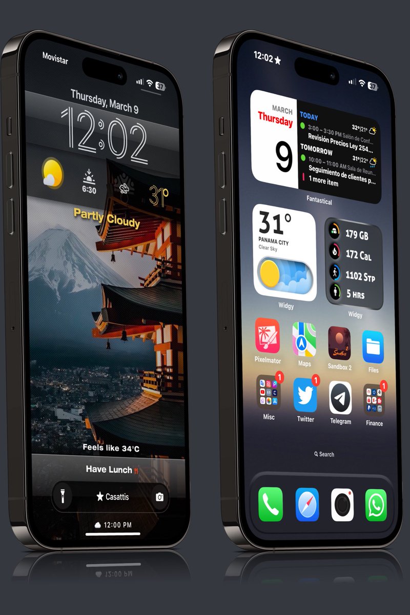 Casatti20's tweet image. *TODAY SET UP*

LS - HTML SANDBOX by @thewaytozion 

HS - wallpaper by my bro @Kothuq ;   Weather Widgy by @eduarbarreto ; Safari icon by @Kothuq 

#Apple #ios163 #iostheme #cellphonethemer