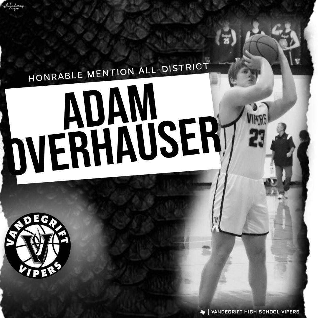 Proud of Senior #23 - ⁦<a href="/OverhauserAdam/">adam overhauser</a>⁩ for being named Honorable Mention District 25-6A