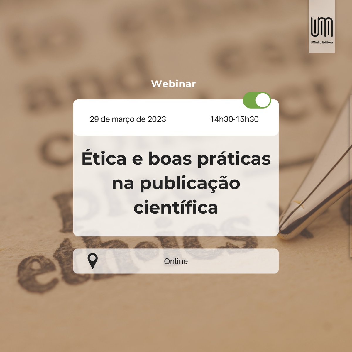 EditoraUminho's tweet photo. 👩🏫👨🏫 No primeiro webinar de 2023, vamos conversar sobre ética e boas práticas na publicação científica? No dia 29 de março, às 14h30, encontramo-nos aqui: https://t.co/IypvLkIyCN
#formação #revistascientíficas #vamosaprender https://t.co/tCIajGnuFR