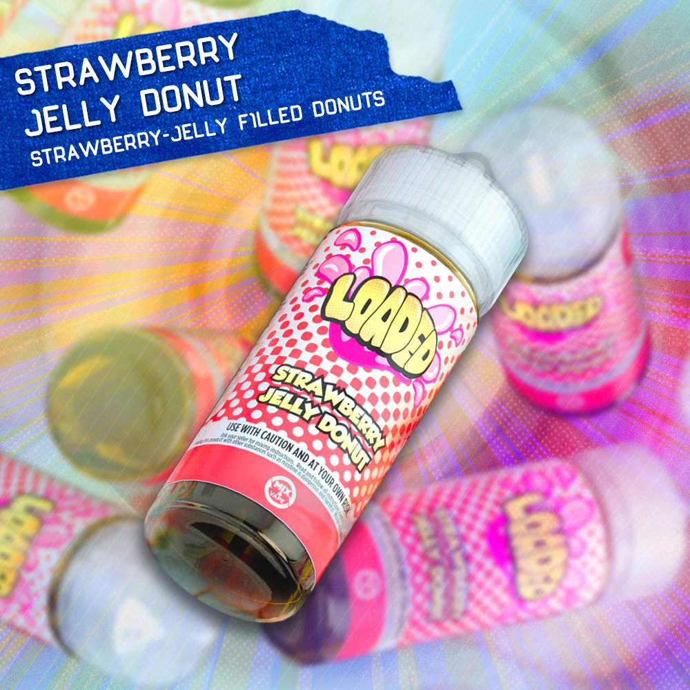 Skip the donut shop &amp; head to your local vape shop to pick up a bottle of Strawberry Jelly Donut! Savor the flavors of freshly baked donuts stuffed with strawberry jam filling. ⁠🍓🍩⁠
#vapelife #vapenation #vapecommunity #vaping #loadedejuice #letsgetloaded