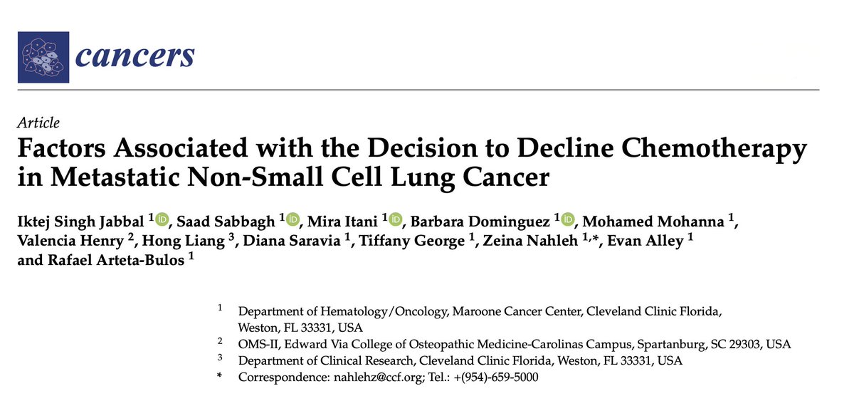 Iktej Singh Jabbal (@dr_jabbal) on Twitter photo Published in Cancers as part of the Special Issue: Treatment Modalities for Non-small Cell Lung Cancer— a Clinical Survey.
<a href="/SaadMSabbagh/">Saad Sabbagh</a> <a href="/MiraItaniMD/">Mira Itani, MD</a> <a href="/DomingBarbara/">Barbara Dominguez</a> <a href="/DianaSaravia/">Diana Saravia</a> <a href="/drznahleh/">Zeina Nahleh, MD, FACP</a> <a href="/artetabulos/">Rafael Arteta-Bulos</a> <a href="/MDPIOpenAccess/">MDPI</a>
#Cancer #oncology #CancerAwareness Published in Cancers as part of the Special Issue: Treatment Modalities for Non-small Cell Lung Cancer— a Clinical Survey.
<a href="/SaadMSabbagh/">Saad Sabbagh</a> <a href="/MiraItaniMD/">Mira Itani, MD</a> <a href="/DomingBarbara/">Barbara Dominguez</a> <a href="/DianaSaravia/">Diana Saravia</a> <a href="/drznahleh/">Zeina Nahleh, MD, FACP</a> <a href="/artetabulos/">Rafael Arteta-Bulos</a> <a href="/MDPIOpenAccess/">MDPI</a>
#Cancer #oncology #CancerAwareness